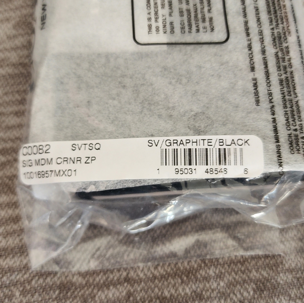 COACH Medium Corner Zip Wallet In Signature Canvas - Picture 5 of 8